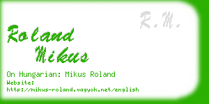 roland mikus business card